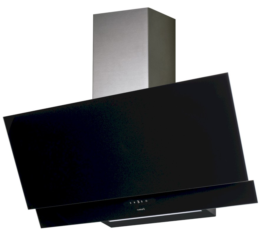 Odsavač par CATA JUNO A+ ÚSPORNÝ 44 DB(A) SUPERTICHÝ 575 M3/H VÝKONNÝ NEREZ ČERNÉ SKLO 600